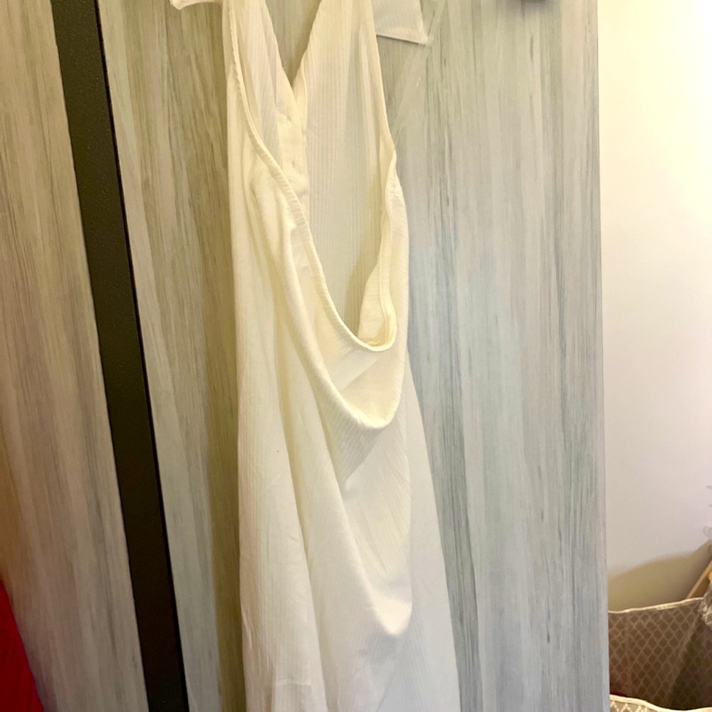 White halter dress